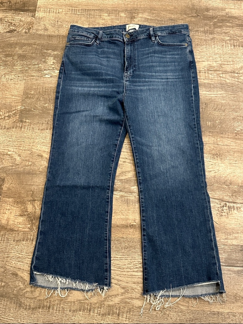 Frame Women’s Le Crop Mini Boot Jeans with Raw Hem Size‎ 33